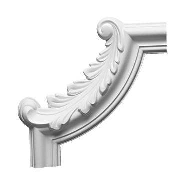 Ornamente de colt - Ornament colț 1.52.291 Poliuretan Gaudi 195 x 195 x 22 mm