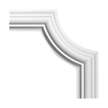 Profile decorative de interior - Ornament colț 1.52.308 Poliuretan Gaudi 160 x 160 x 20 mm