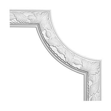 Profile decorative de interior - Ornament colț 1.52.348 Poliuretan Gaudi 250 x 250 x 25 mm