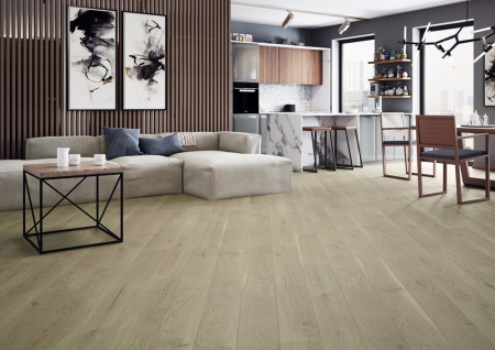 Parchet Triplu Stratificat - Parchet triplu stratificat Nude Grande Stejar Barlinek 180mm x 2.2m x 14mm
