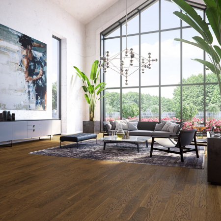 Parchet Triplu Stratificat - Parchet triplu stratificat Stejar Brown sugar 110/K 110mm x 1.1m x 14mm