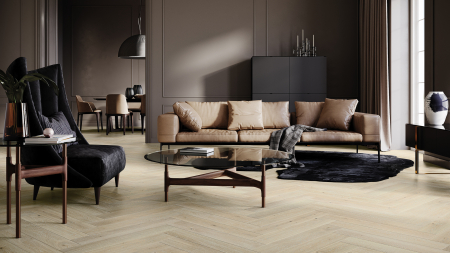 Parchet - Parchet triplu stratificat Stejar Grissini Herringbone 130 Barlinek