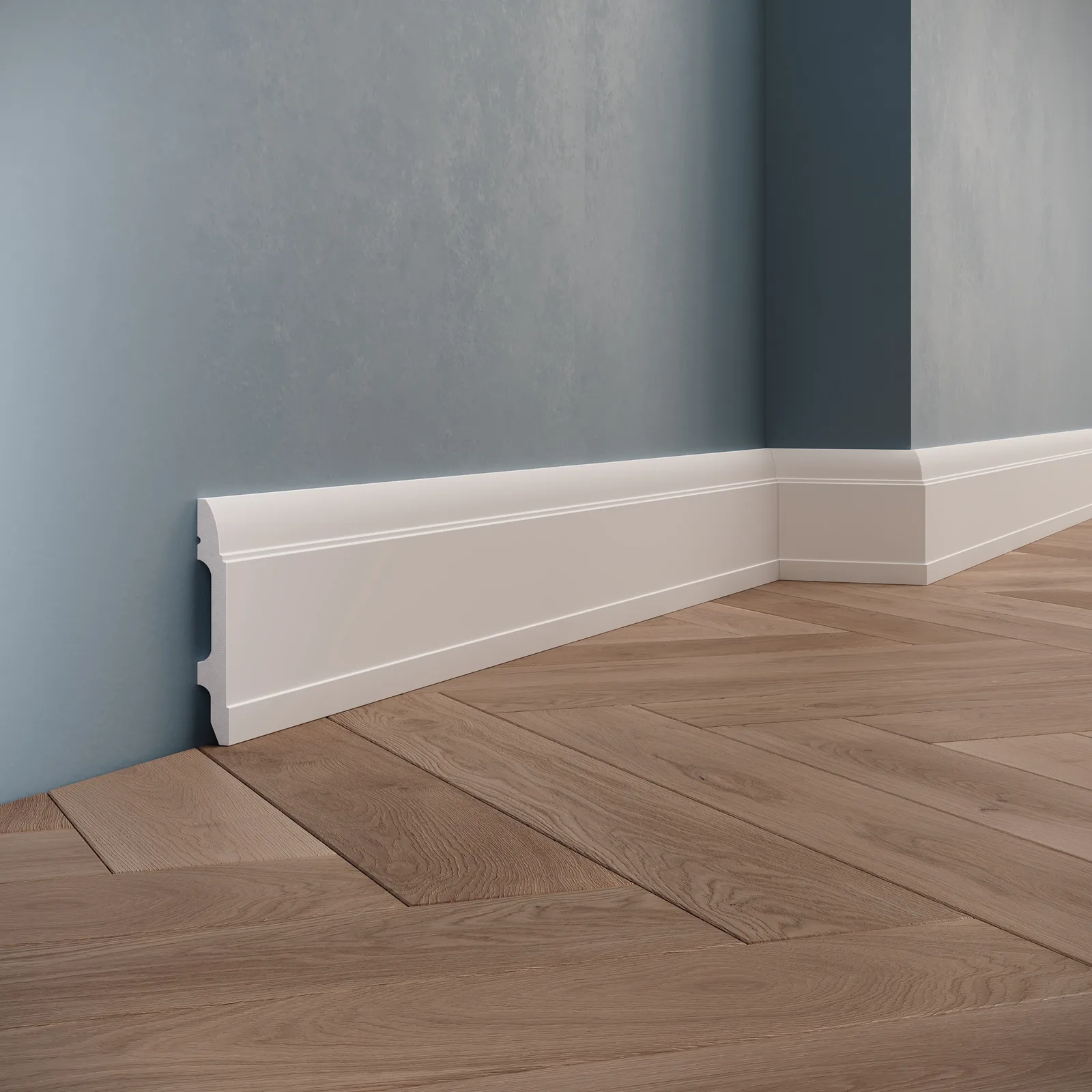 Plinte din polimer dur - Plintă din polimer dur PDPL009, 100 × 15 × 2400 mm