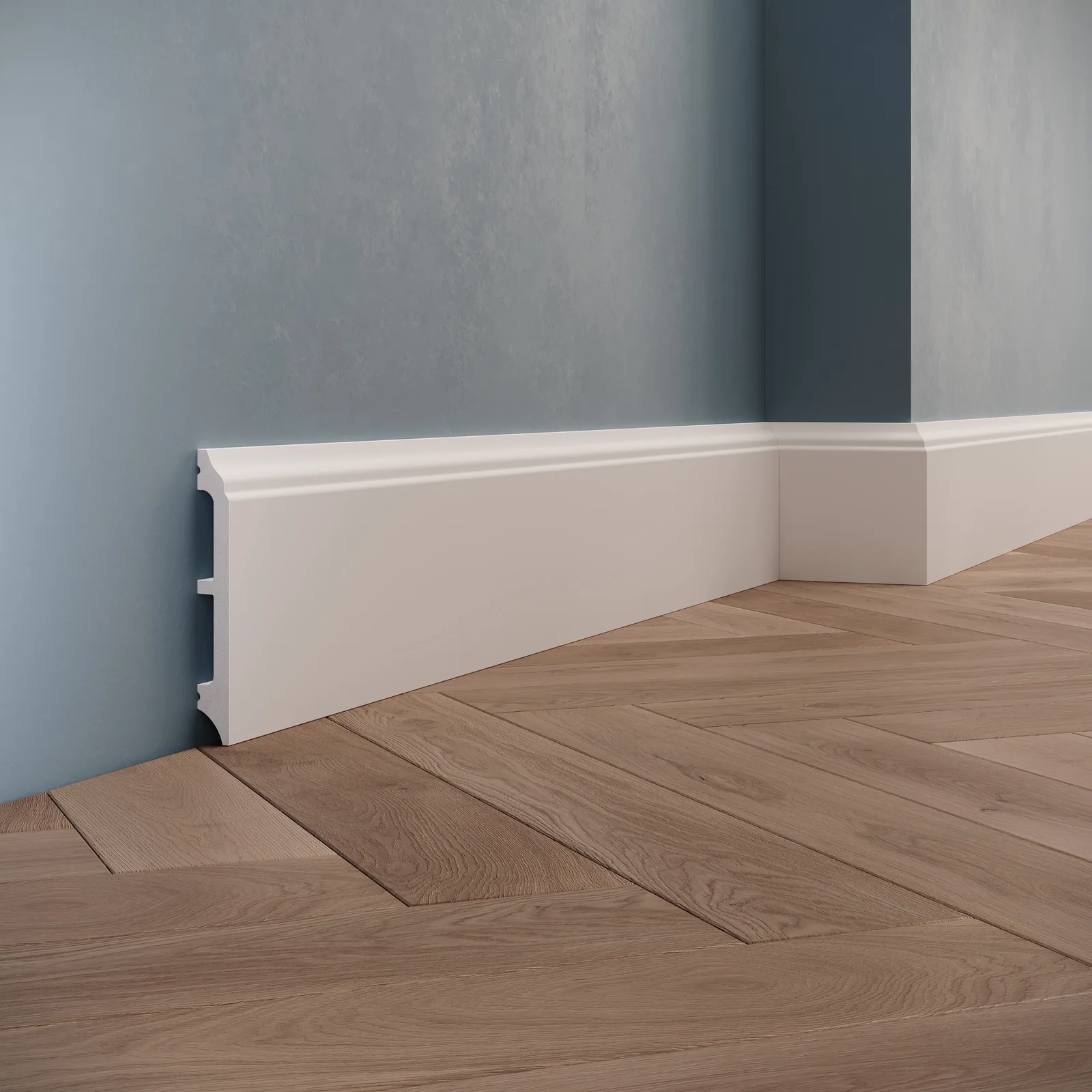 Plinte din polimer dur - Plintă din polimer dur PDPL012, 120 × 15 × 2400 mm