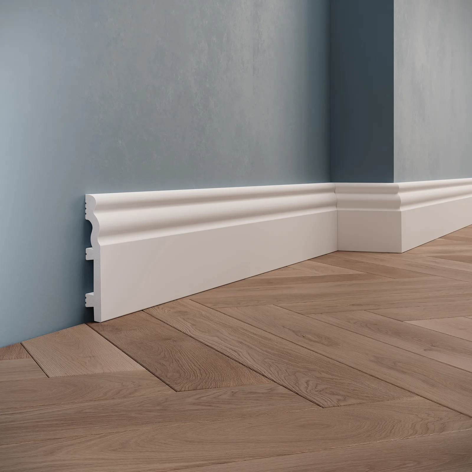 Plinte din polimer dur - Plintă din polimer dur PDPL013, 120 × 18 × 2400 mm