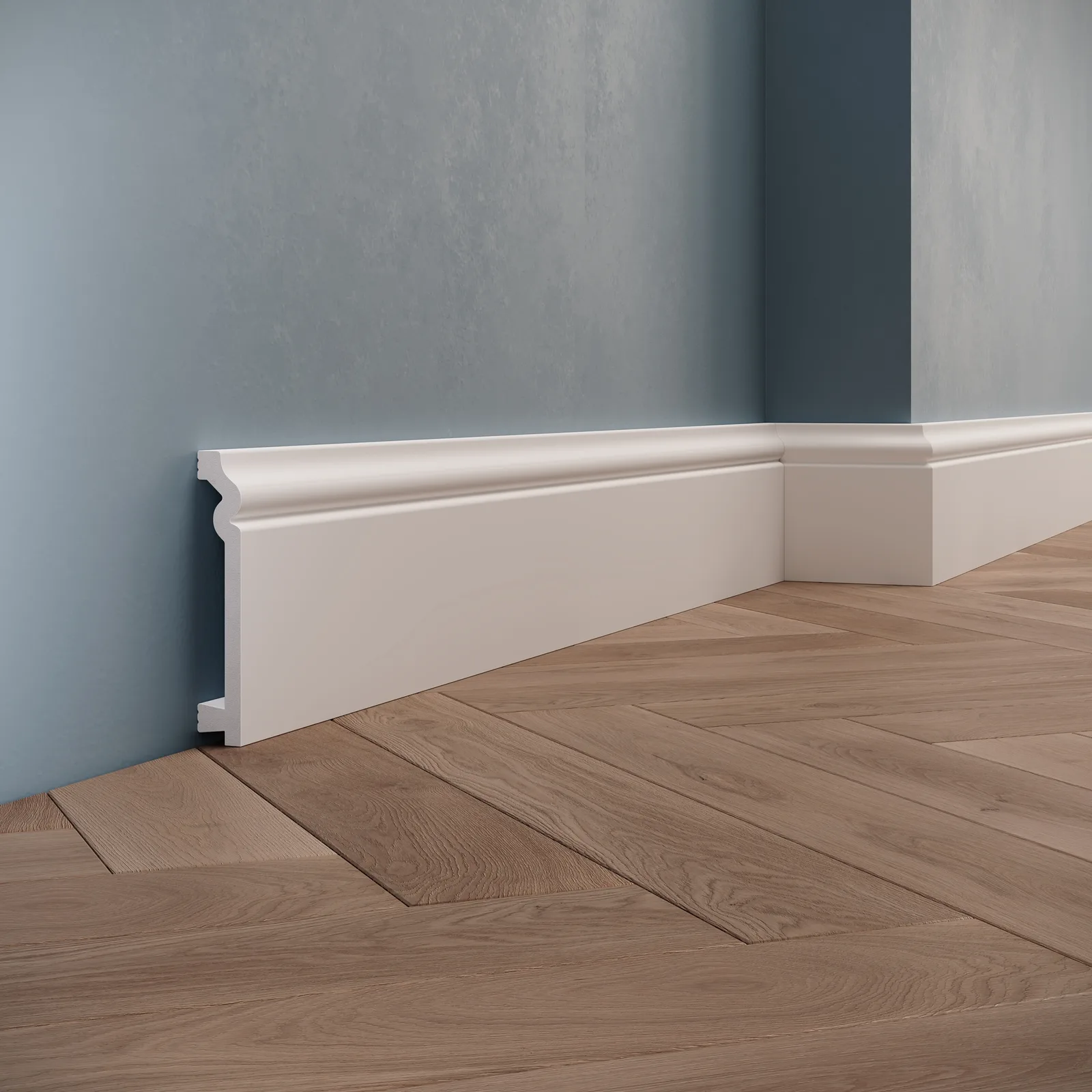 Plinte din polimer dur - Plintă din polimer dur PDPL014, 120 × 20 × 2000 mm