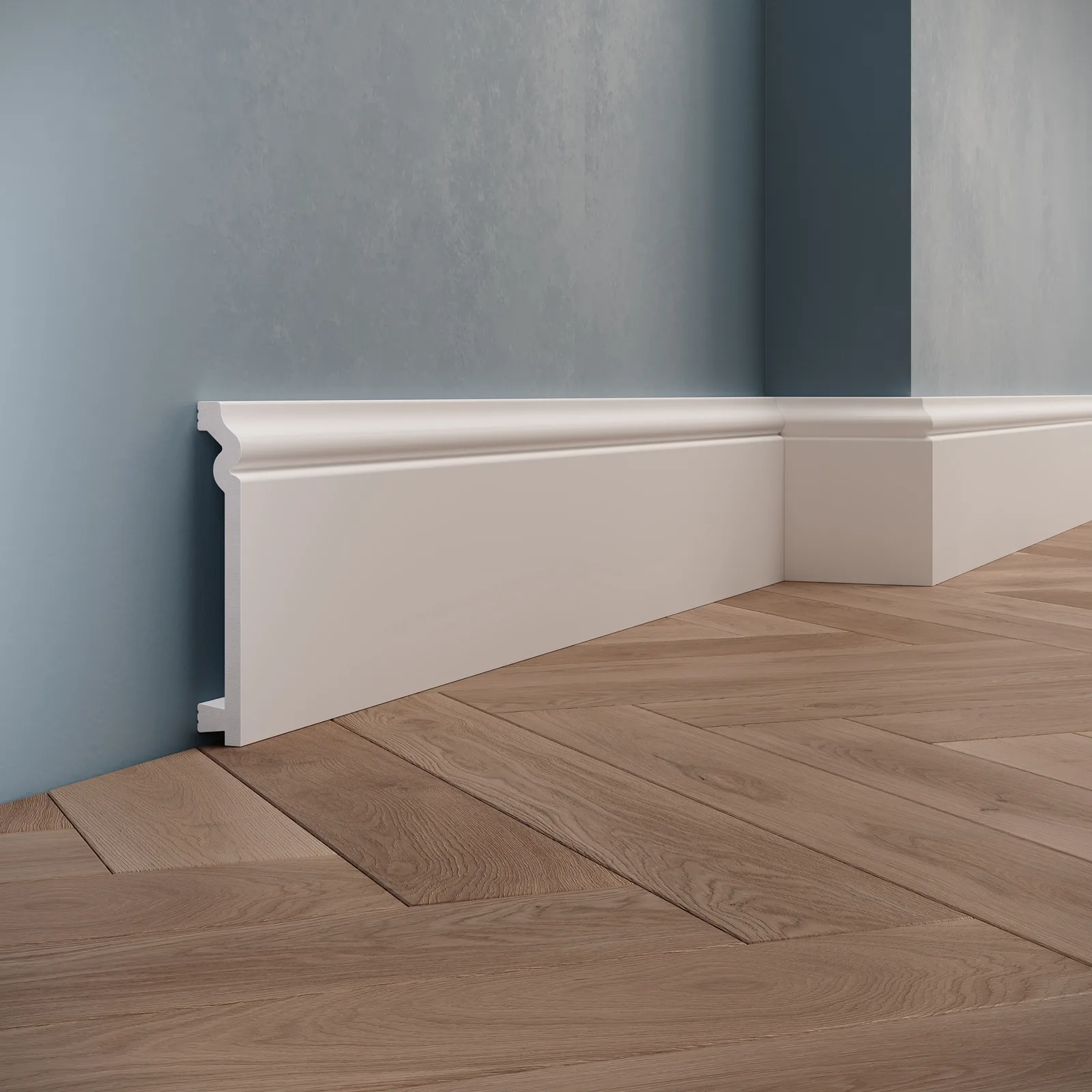 Plinte din polimer dur - Plintă din polimer dur PDPL015, 140 × 20 × 2000 mm