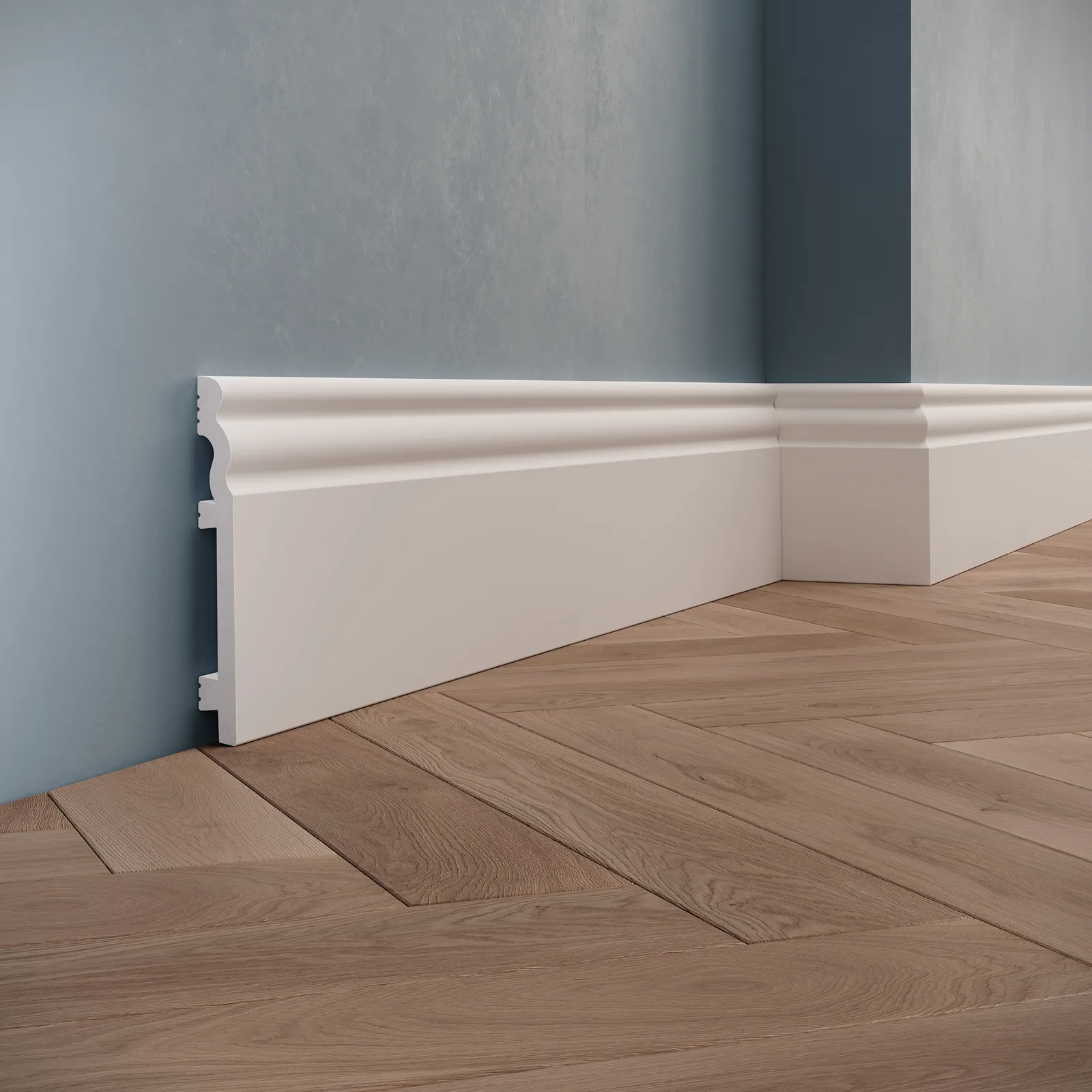 Plinte din polimer dur - Plintă din polimer dur PDPL016, 150 × 18 × 2400 mm