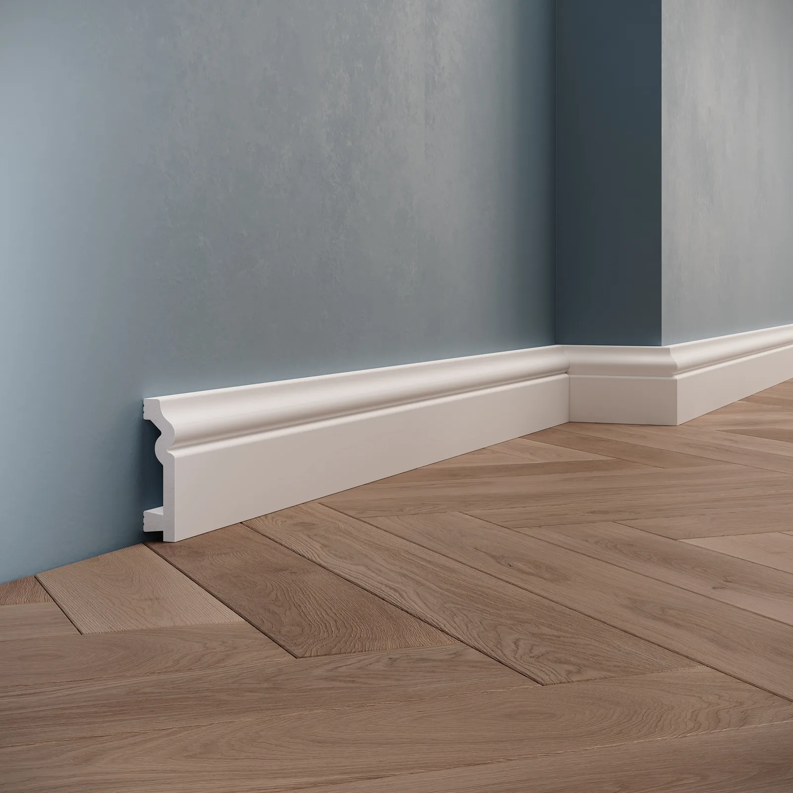 Plinte din polimer dur - Plintă din polimer dur PDPL007, 80 × 20 × 2000 mm