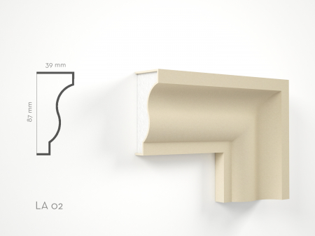 Ancadramente fereastra de exterior - Profil decorativ Ancadrament LA02 87x39x2000mm