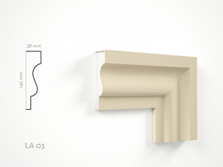Ancadramente fereastra de exterior - Profil decorativ Ancadrament LA03 145x38x2000mm