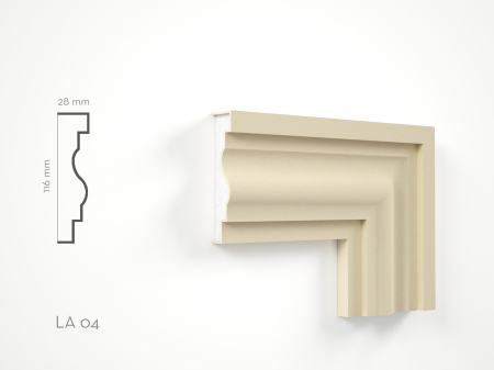 Ancadramente fereastra de exterior - Profil decorativ Ancadrament LA04 116x28x2000mm