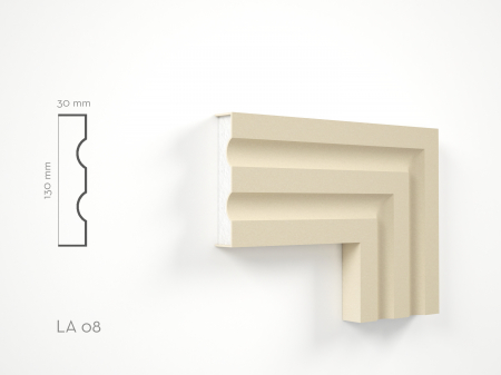 Ancadramente fereastra de exterior - Profil decorativ Ancadrament LA08 130x30x2000mm