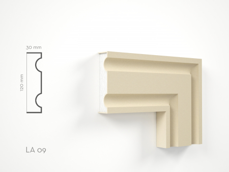 Ancadramente fereastra de exterior - Profil decorativ Ancadrament LA09 120x30x2000mm