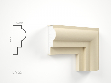 Profile decorative de exterior - Profil decorativ Ancadrament LA22 116x53x2000mm