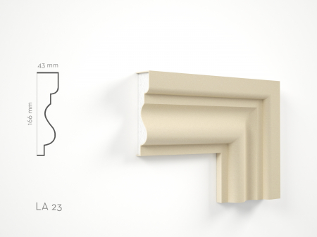 Profile decorative de exterior - Profil decorativ Ancadrament LA23 166x43x2000mm