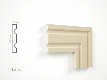 Profile decorative de exterior - Profil decorativ Ancadrament LA25 191x28x2000mm