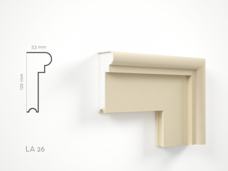 Profile decorative de exterior - Profil decorativ Ancadrament LA26 126x53x2000mm