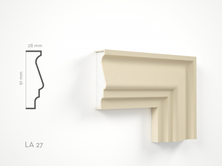 Profile decorative de exterior - Profil decorativ Ancadrament LA27 91x28x2000mm