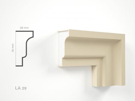 Profile decorative de exterior - Profil decorativ Ancadrament LA29 76x38x2000mm