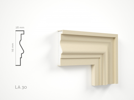 Profile decorative de exterior - Profil decorativ Ancadrament LA30 116x28x2000mm
