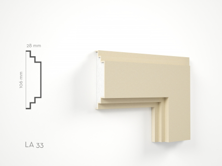 Profile decorative de exterior - Profil decorativ Ancadrament LA33 106x28x2000mm
