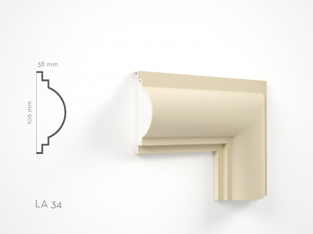 Profile decorative de exterior - Profil decorativ Ancadrament LA34 106x38x2000mm