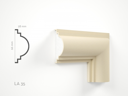 Profile decorative de exterior - Profil decorativ Ancadrament LA35 66x28x2000mm