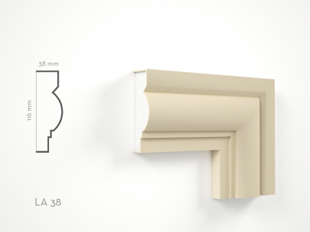 Profile decorative de exterior - Profil decorativ Ancadrament LA38 116x38x2000mm
