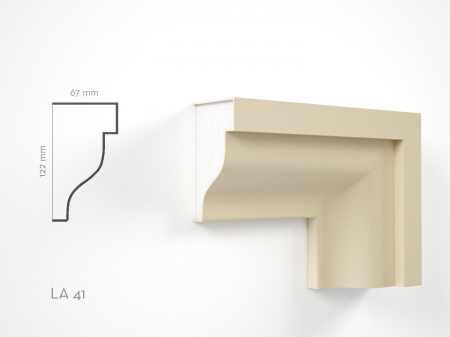 Profile decorative de exterior - Profil decorativ Ancadrament LA41 122x67x2000mm