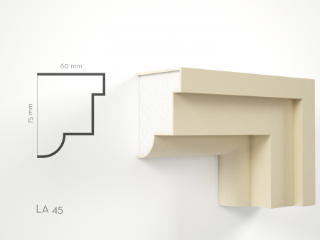 Profile decorative de exterior - Profil decorativ Ancadrament LA45 75x60x2000mm