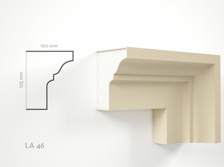 Profile decorative de exterior - Profil decorativ Ancadrament LA46 125x100x2000mm