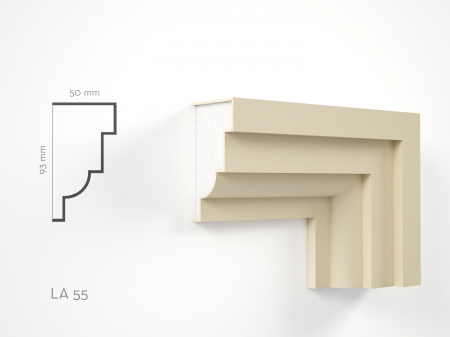 Profile decorative de exterior - Profil decorativ Ancadrament LA55 93x50x2000mm