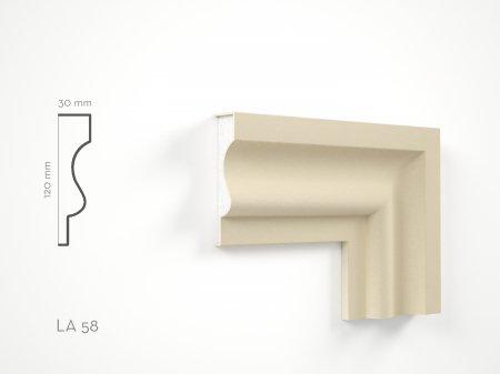 Profile decorative de exterior - Profil decorativ Ancadrament LA58 120x30x2000mm