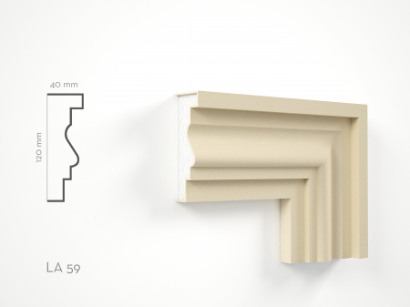 Profile decorative de exterior - Profil decorativ Ancadrament LA59 120x40x2000mm