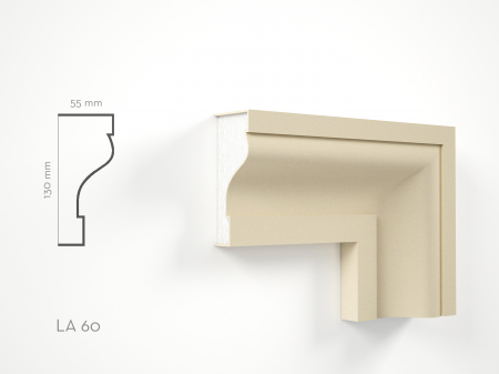 Profile decorative de exterior - Profil decorativ Ancadrament LA60 130x55x2000mm