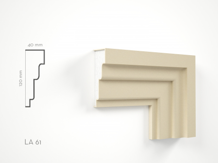 Profile decorative de exterior - Profil decorativ Ancadrament LA61 120x40x2000mm