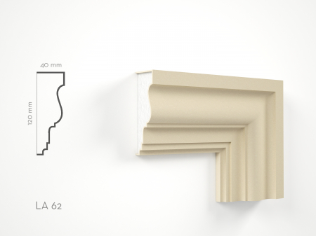 Profile decorative de exterior - Profil decorativ Ancadrament LA62 120x40x2000mm