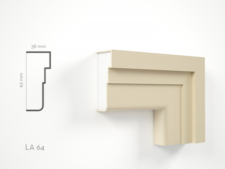 Profile decorative de exterior - Profil decorativ Ancadrament LA64 92x38x2000mm