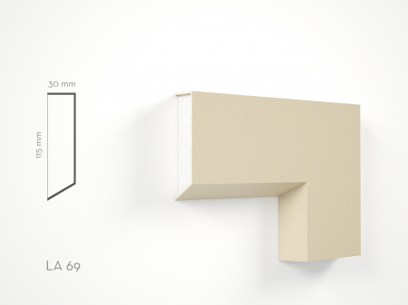 Profile decorative de exterior - Profil decorativ Ancadrament LA69 115x30x2000mm