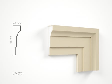 Profile decorative de exterior - Profil decorativ Ancadrament LA70 155x40x2000mm