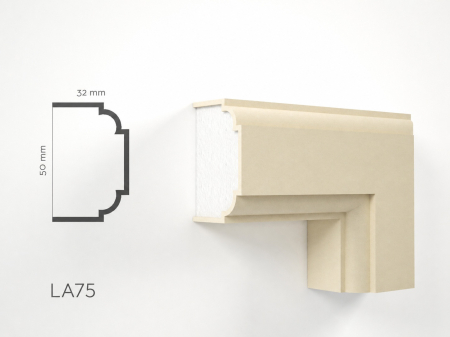 Ancadramente fereastră de exterior - Profil decorativ ancadrament LA75 50x32x2000mm