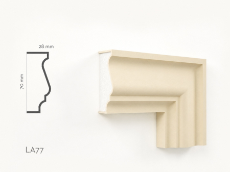 Ancadramente fereastră de exterior - Profil decorativ ancadrament LA77 70x28x2000mm