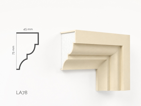 Ancadramente fereastră de exterior - Profil decorativ ancadrament LA78 70x45x2000mm