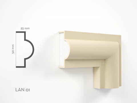 Ancadramente fereastra de exterior - Profil decorativ ancadrament LA74 50x25x2000mm