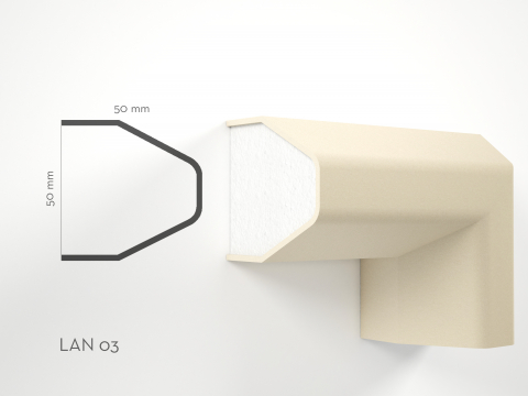 Ancadramente fereastra de exterior - Profil decorativ ancadrament LA76 50x50x2000mm