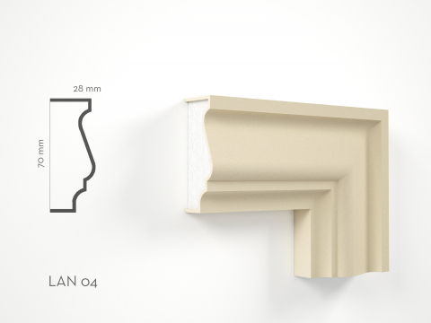 Ancadramente fereastra de exterior - Profil decorativ ancadrament LA77 70x28x2000mm