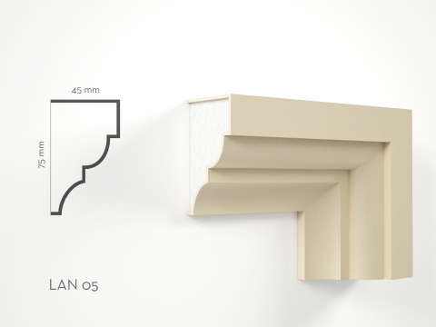 Ancadramente fereastra de exterior - Profil decorativ ancadrament LA78 70x45x2000mm