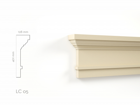 Cornise de exterior - Profil decorativ Cornisa LC05RA 401x128x2000mm