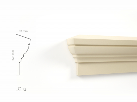 Cornise de exterior - Profil decorativ Cornisa LC13RA 245x85x2000mm